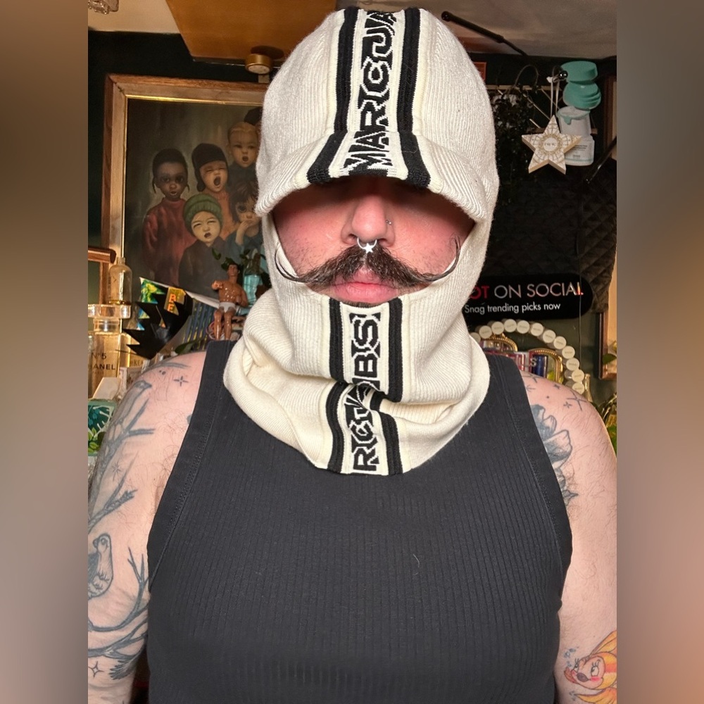 Marc Jacobs Cream Balaclava with Black Accents